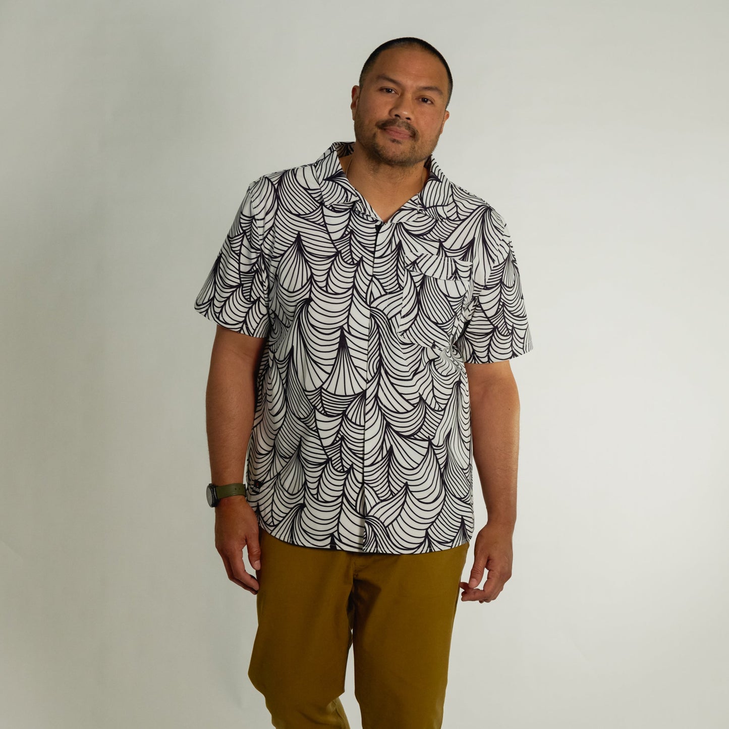 Neptune UPF50+ Boardshirt - Waves Summer White