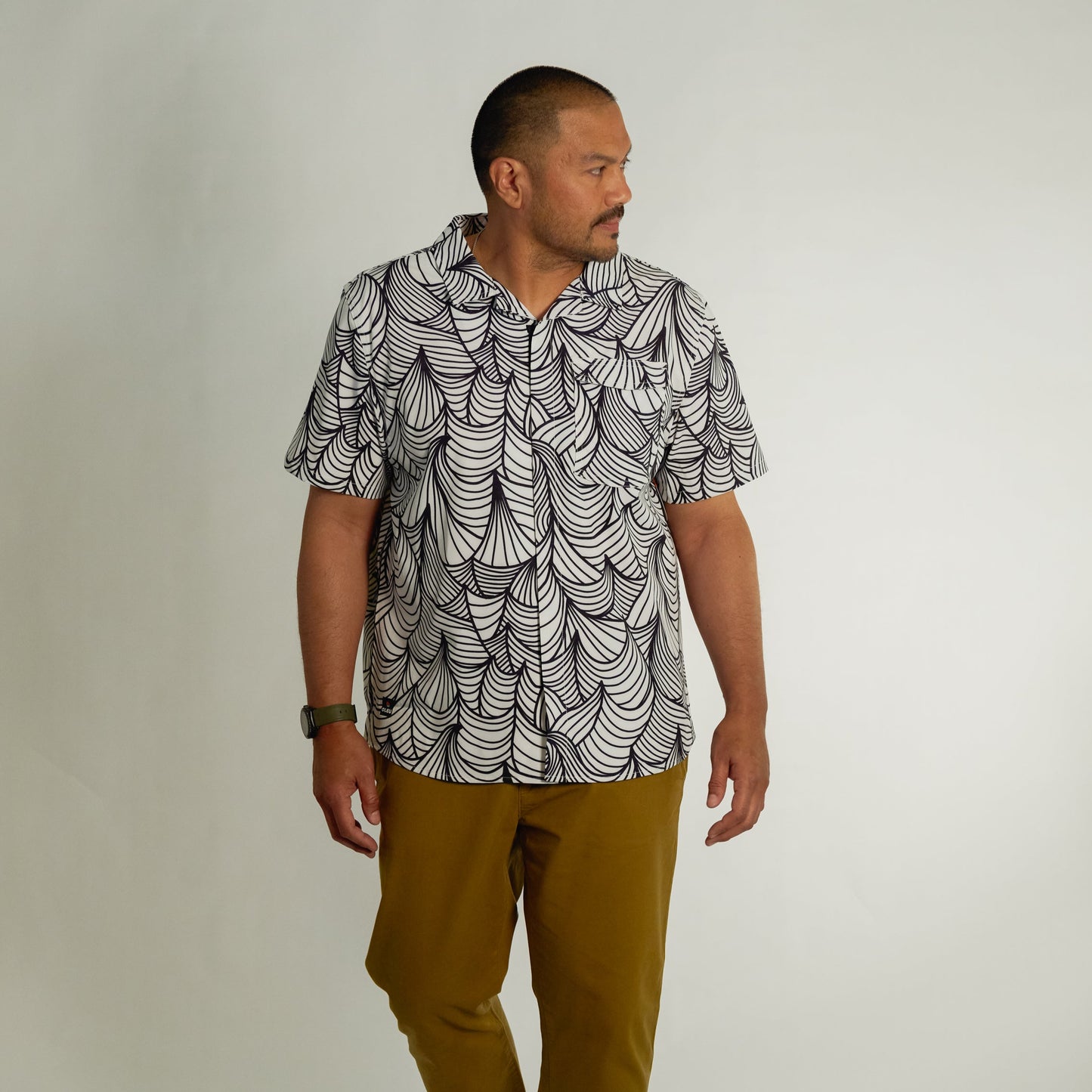 Neptune UPF50+ Boardshirt - Waves Summer White