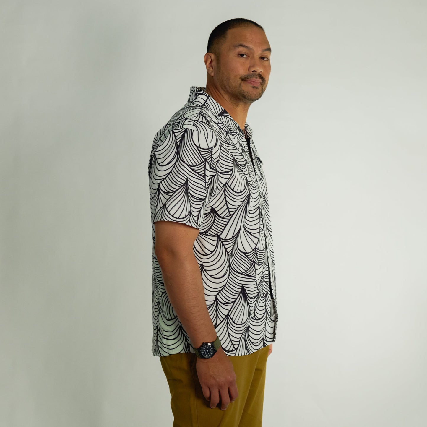 Neptune UPF50+ Boardshirt - Waves Summer White