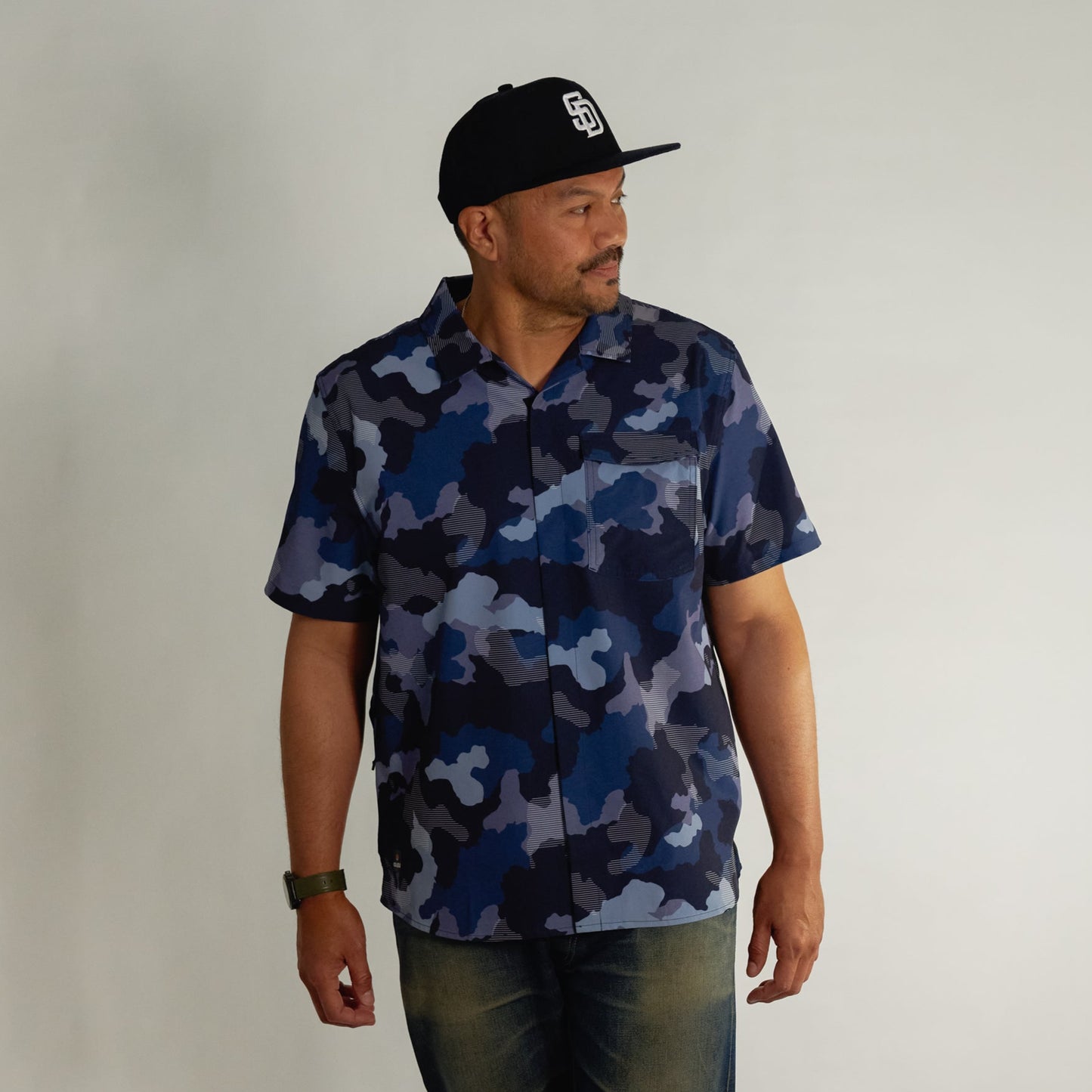 Neptune UPF50+ Boardshirt - Sea Camo Marine