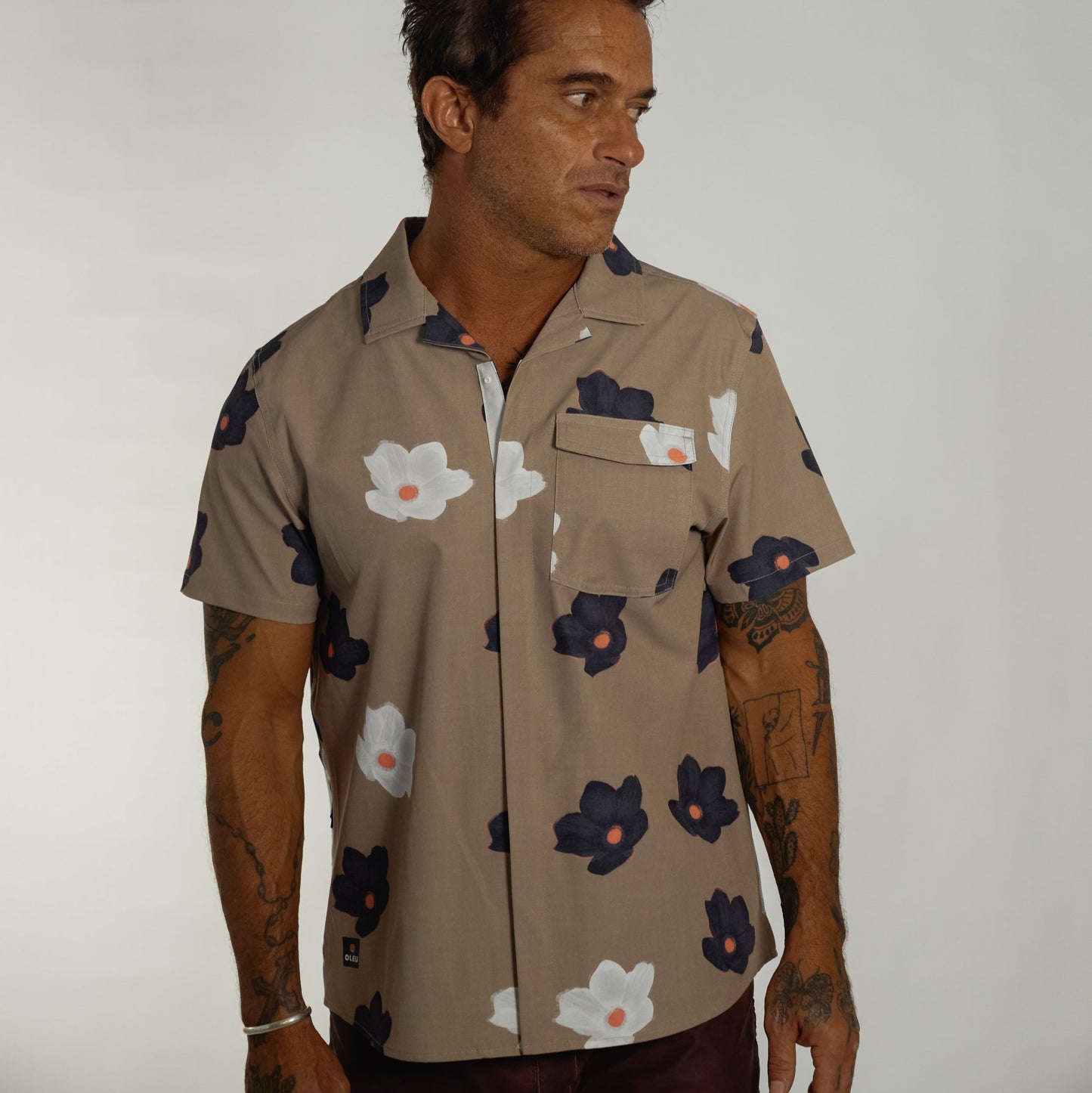 Neptune UPF50+ Boardshirt - Floaters Dark Sand