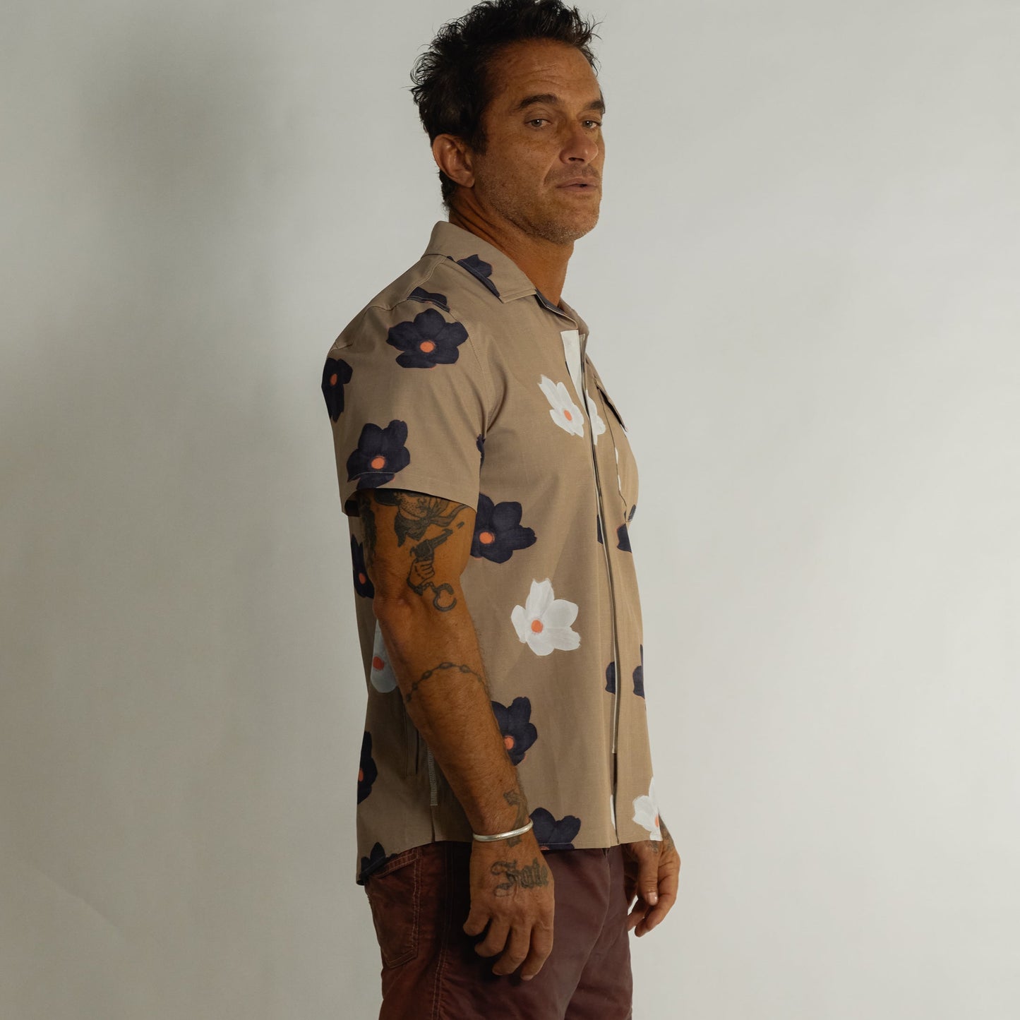 Neptune UPF50+ Boardshirt - Floaters Dark Sand