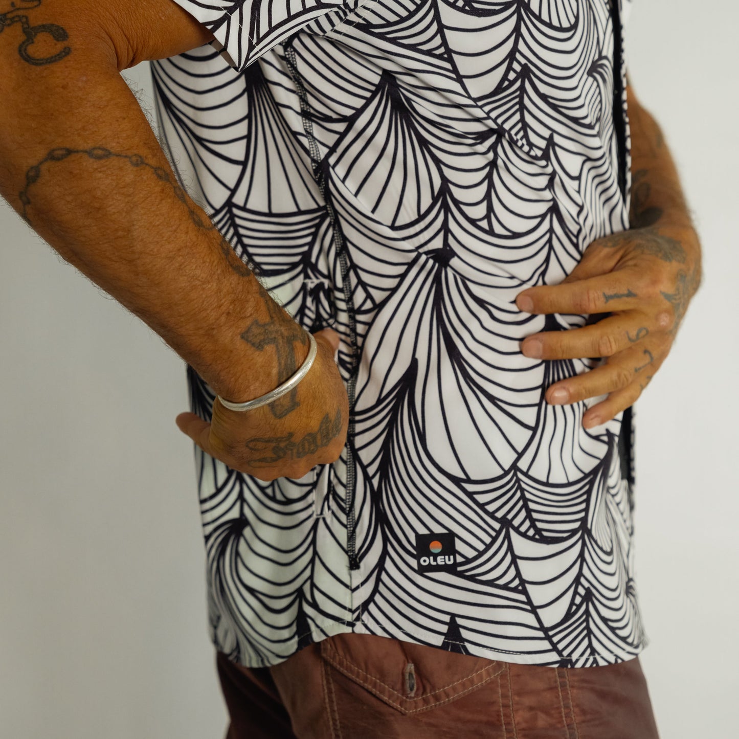 Neptune UPF50+ Boardshirt - Waves Summer White