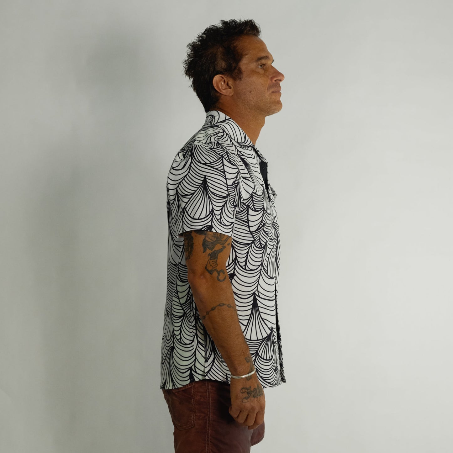 Neptune UPF50+ Boardshirt - Waves Summer White