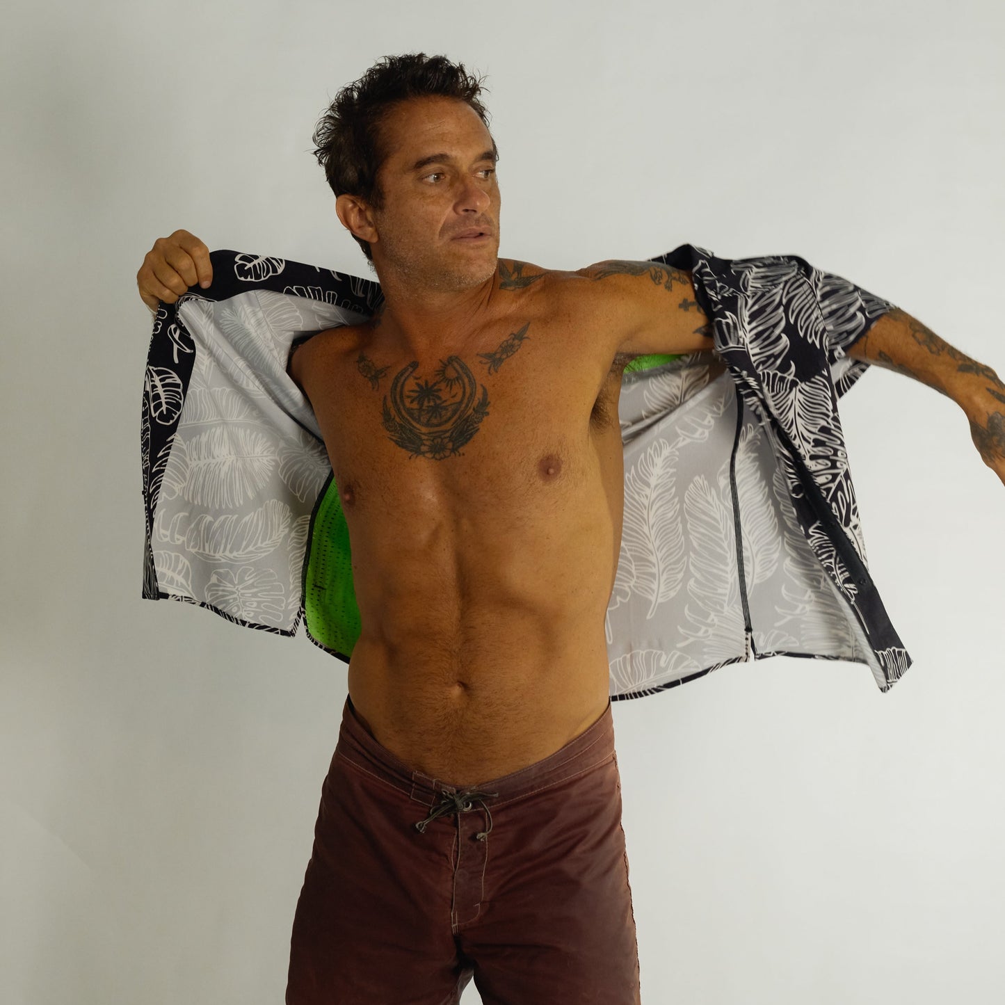 Neptune UPF50+ Boardshirt - Rainforest Jet