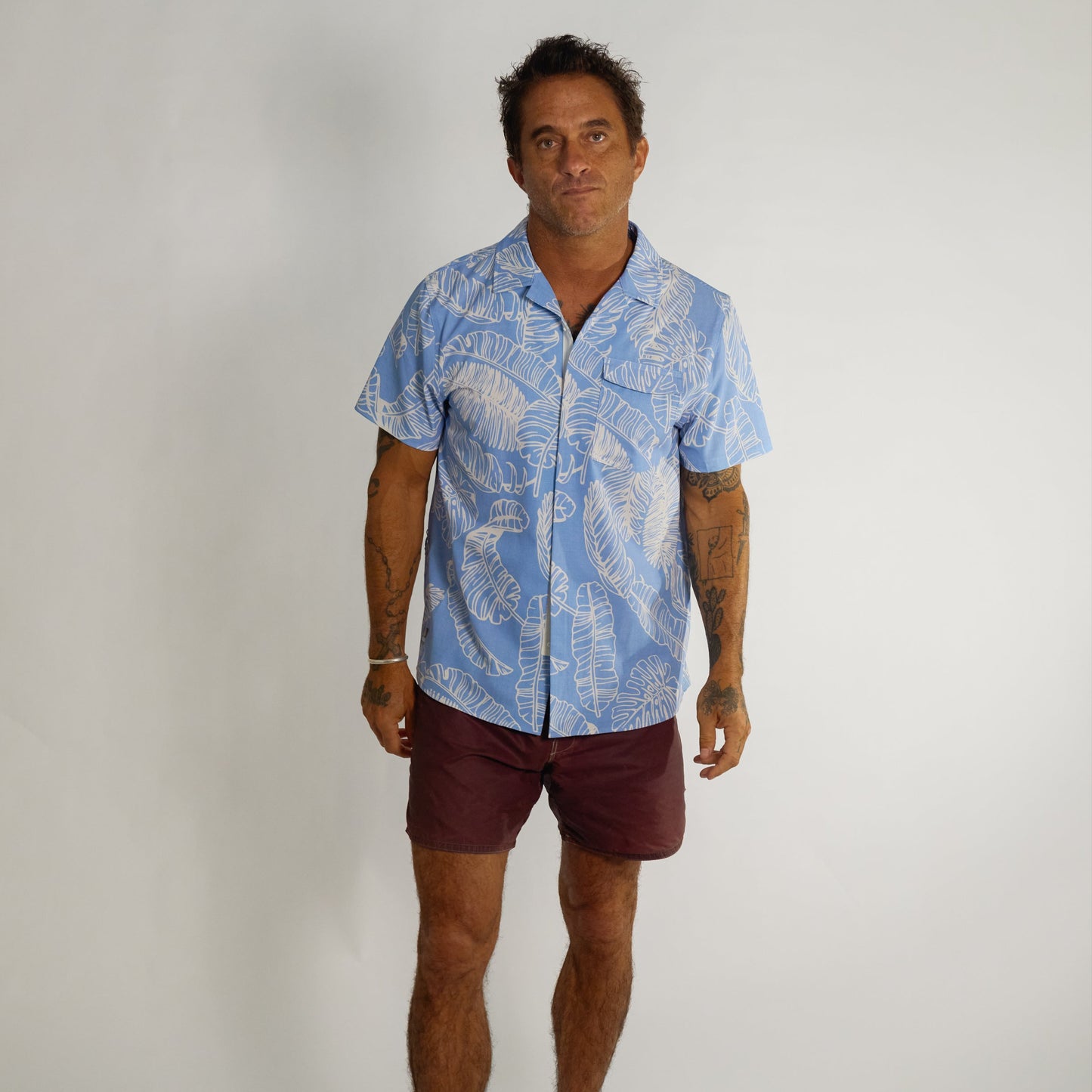 Neptune UPF50+ Boardshirt - Rainforest Chambray