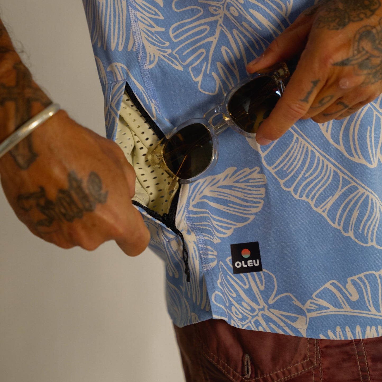 Neptune UPF50+ Boardshirt - Rainforest Chambray