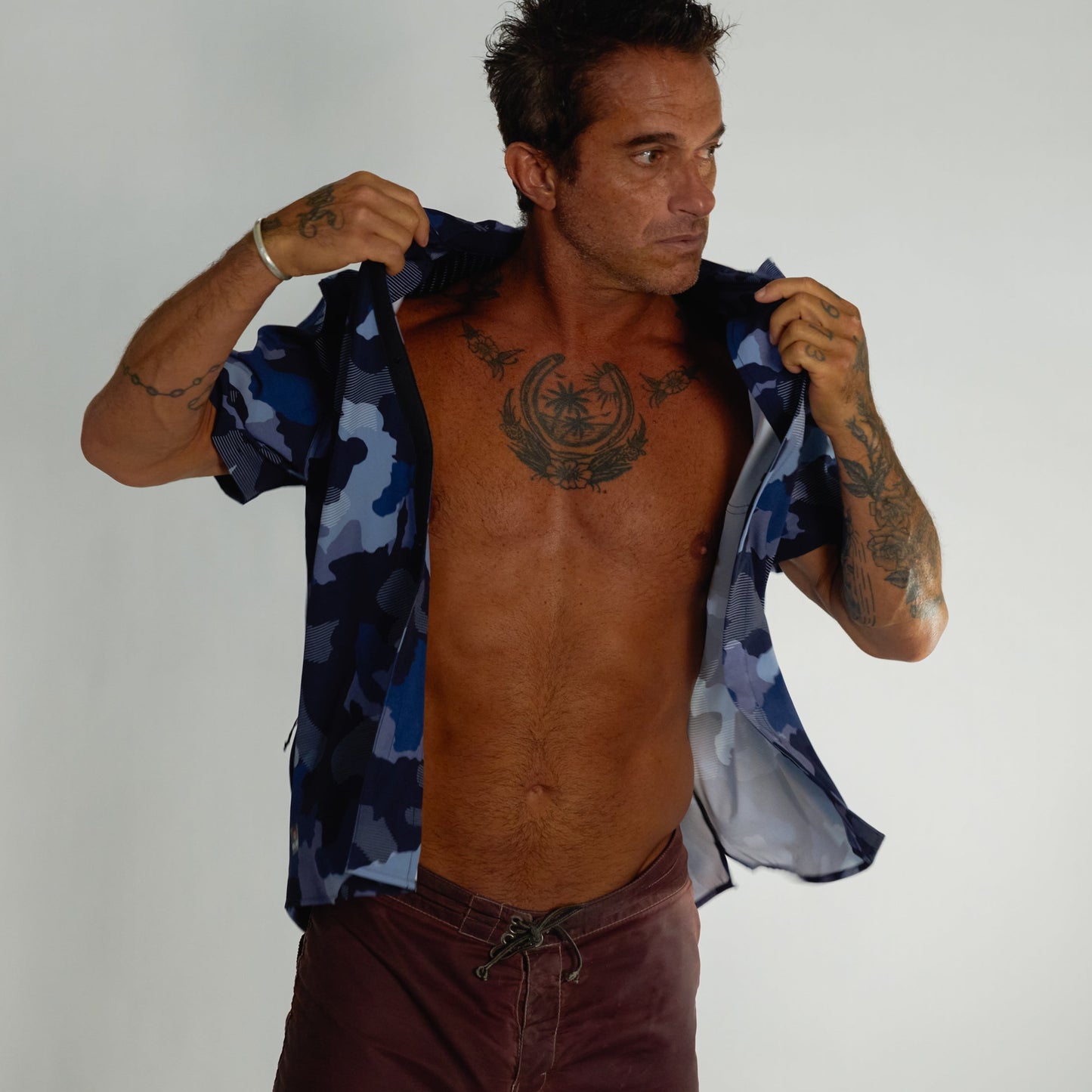 Neptune UPF50+ Boardshirt - Sea Camo Marine