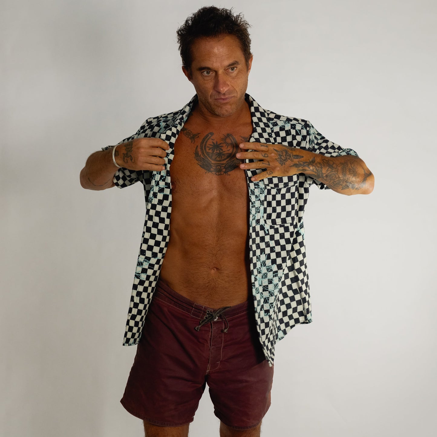 Neptune UPF50+ Boardshirt - Punk Splash Salt