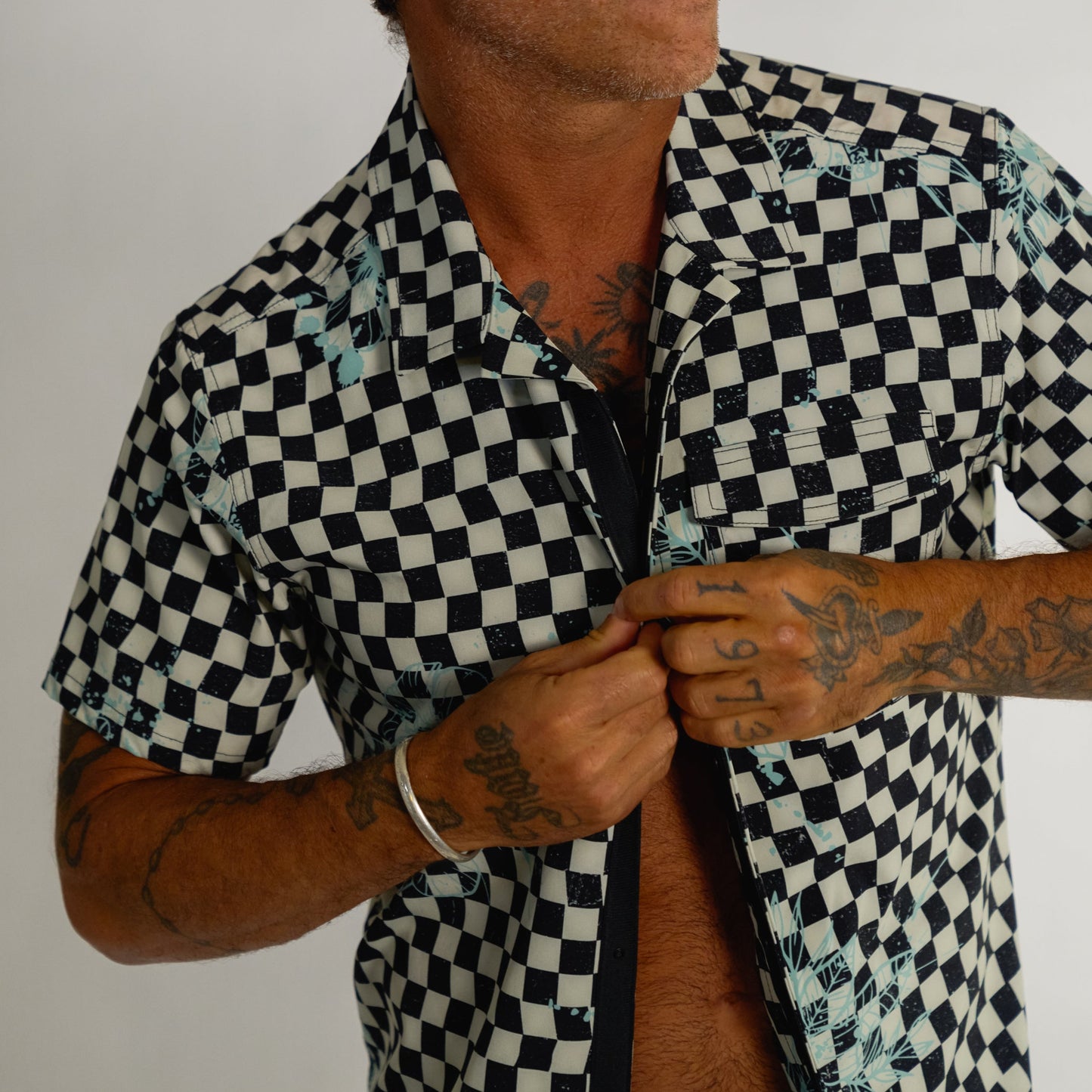 Neptune UPF50+ Boardshirt - Punk Splash Salt