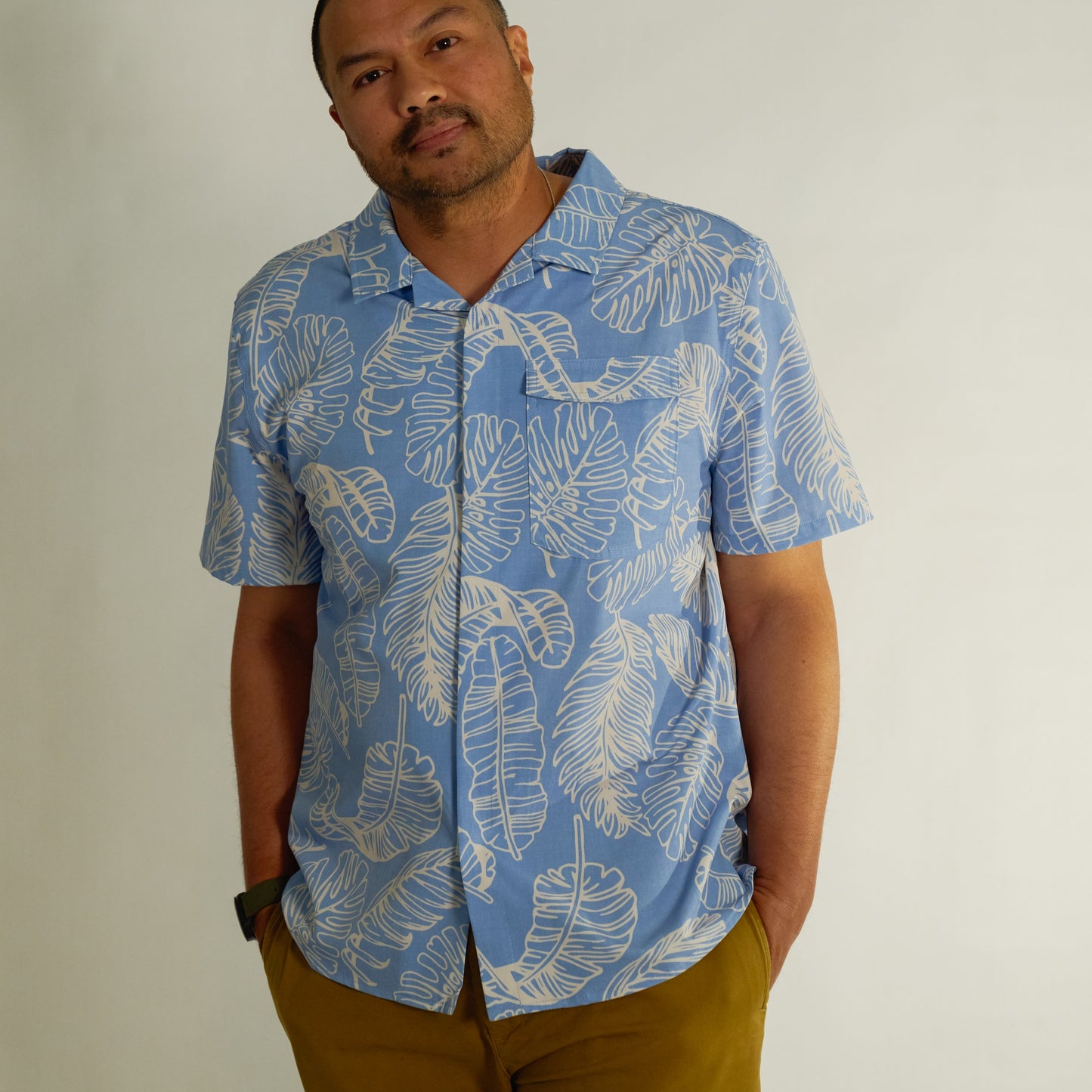 Neptune UPF50+ Boardshirt - Rainforest Chambray