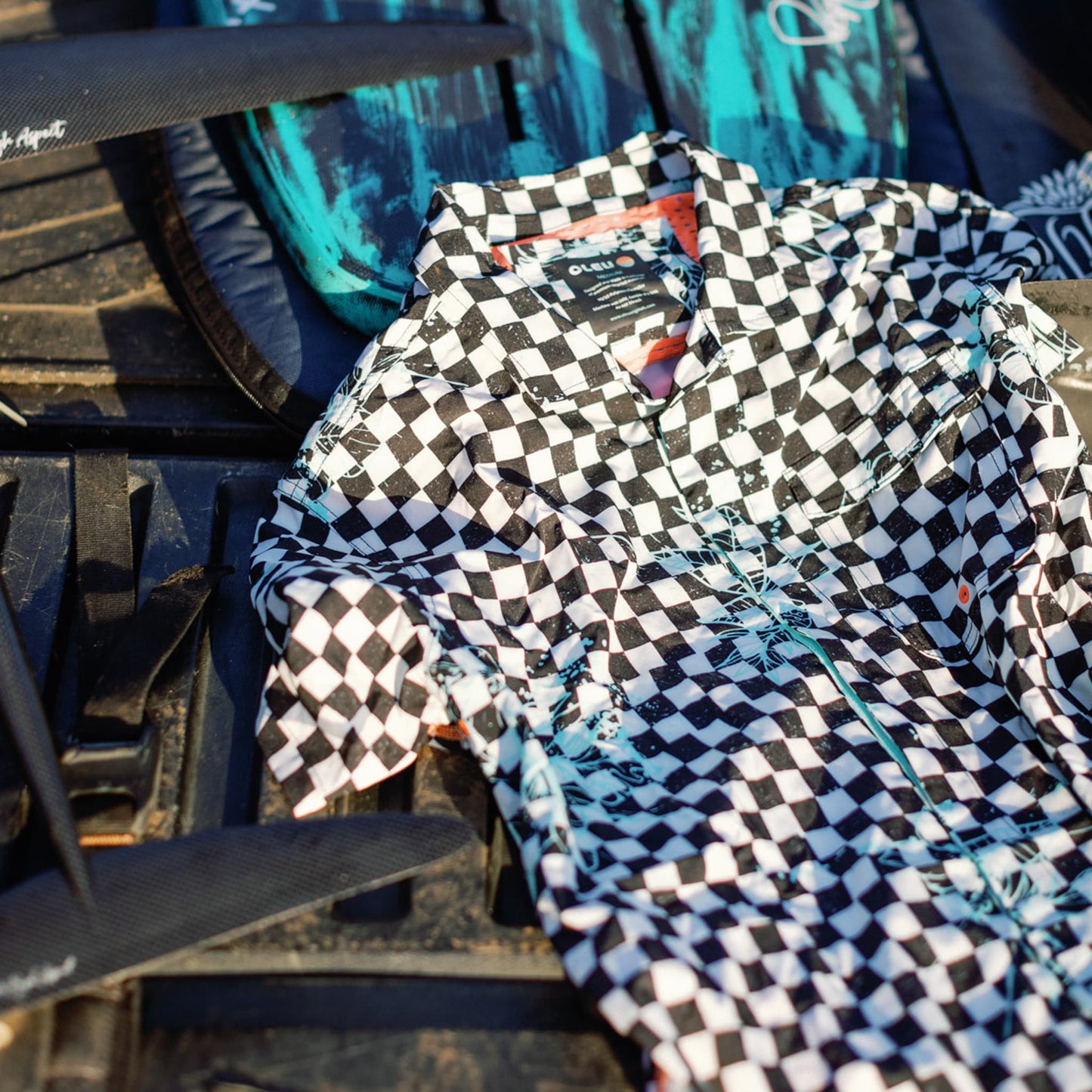 Neptune UPF50+ Boardshirt - Punk Splash Salt