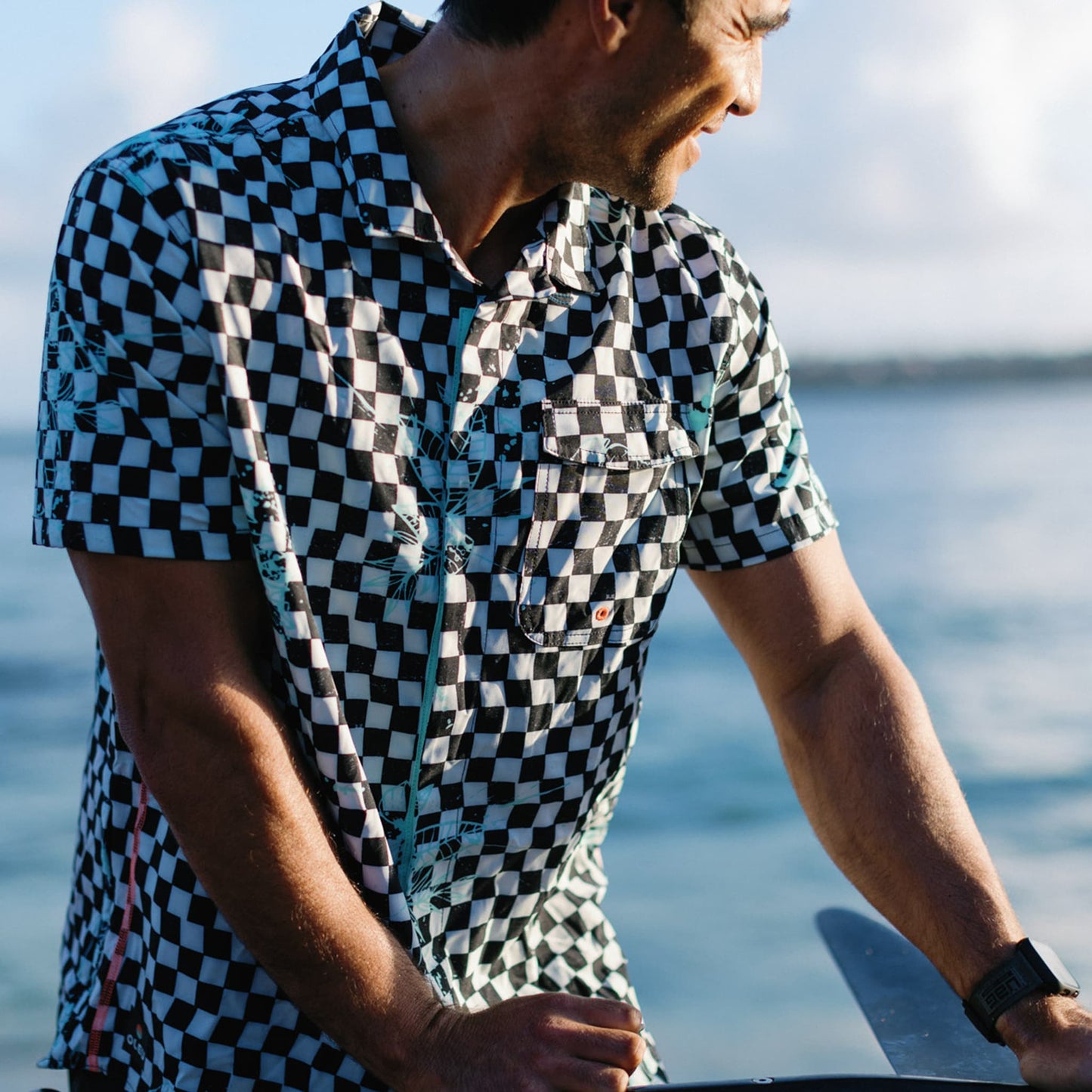 Neptune UPF50+ Boardshirt - Punk Splash Salt