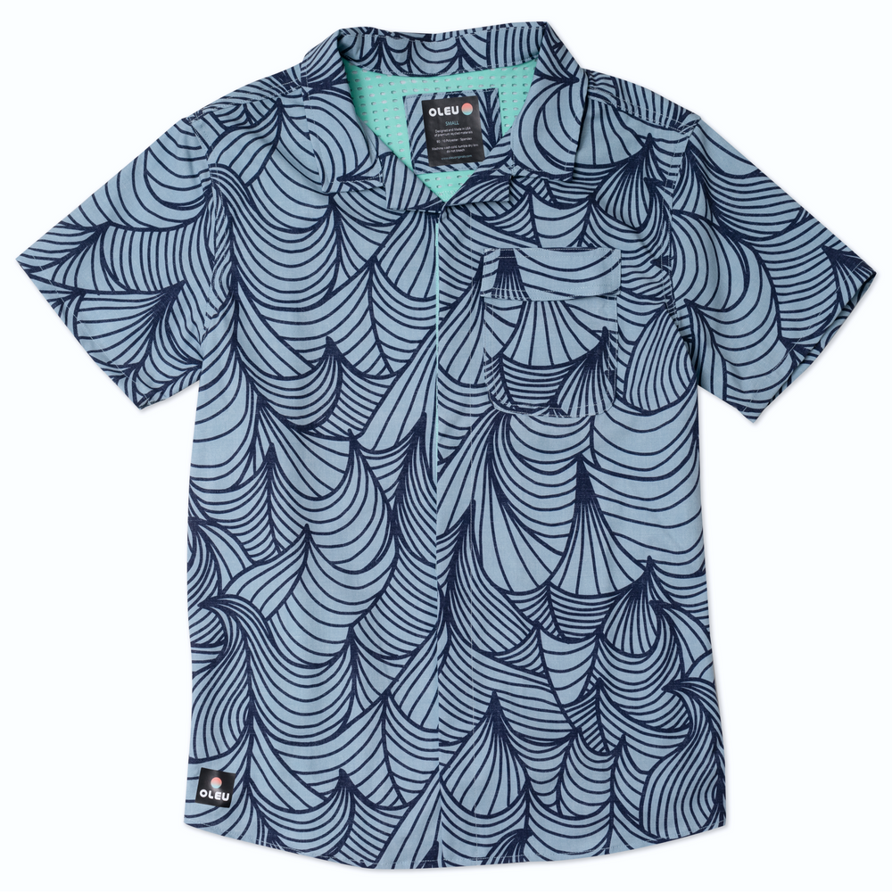 Neptune UPF50+ Boardshirt - Waves Indigo